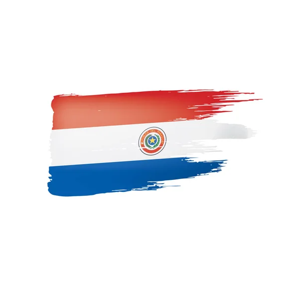 Bandeira do Paraguai, ilustração vetorial sobre um fundo branco . —  Vetores de Stock