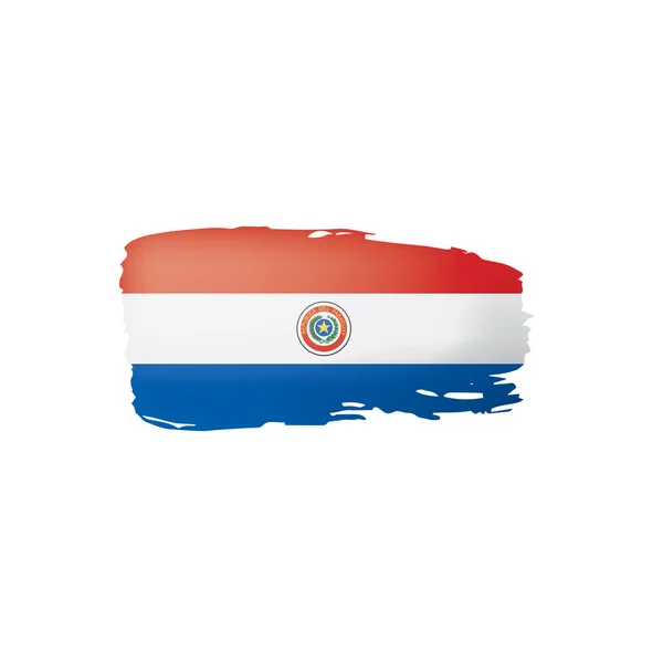 Παραγουάη σημαία, εικονογράφηση διάνυσμα σε λευκό φόντο. — Διανυσματικό Αρχείο