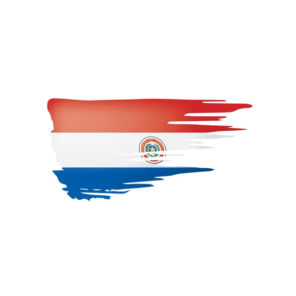 Drapeau du Paraguay, illustration vectorielle sur fond blanc . — Image vectorielle