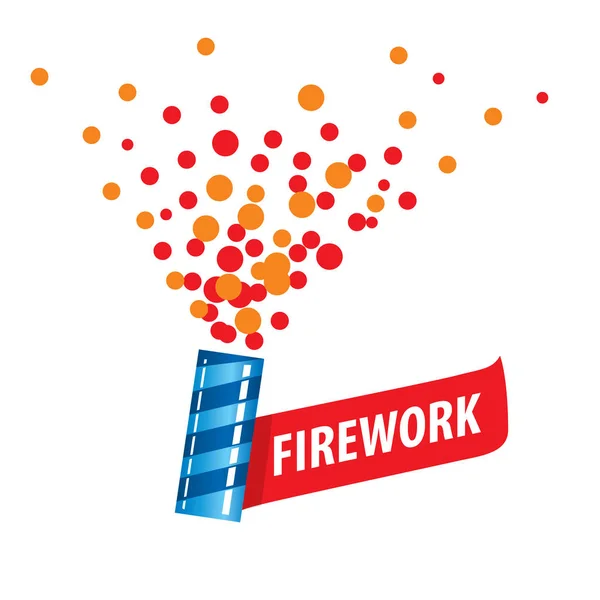 Vector logo for fireworks — Stock Vector