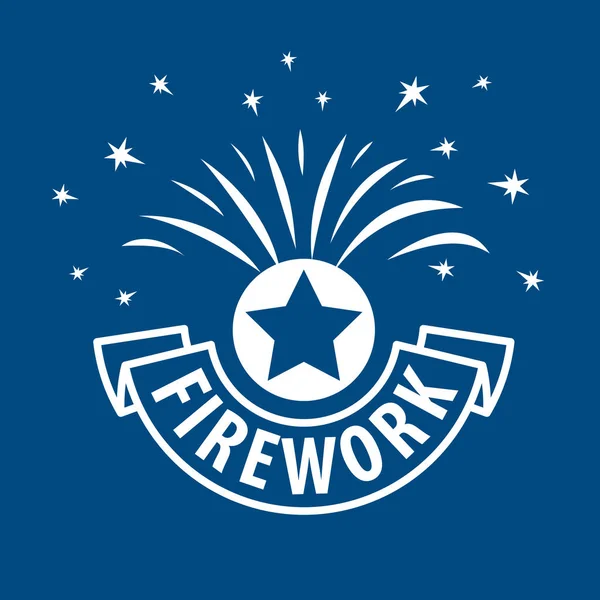 Vector logo for fireworks — Stock Vector