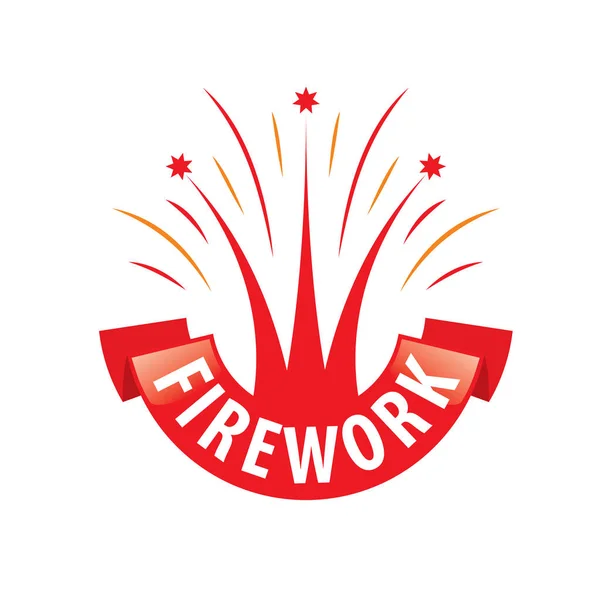Vector logo for fireworks — Stock Vector