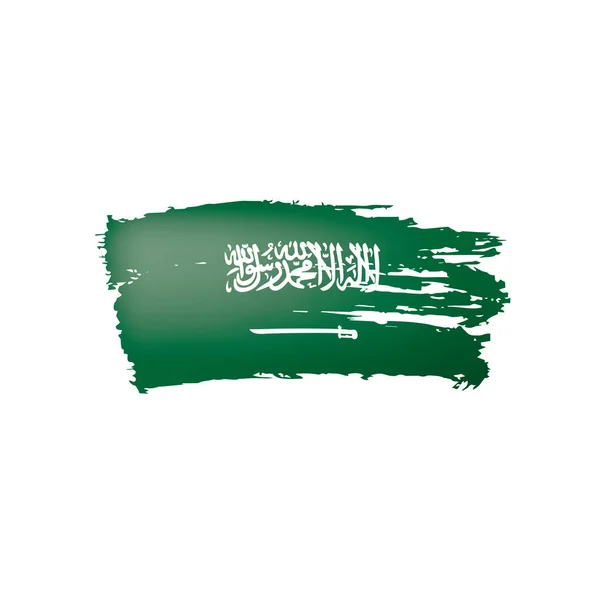 Bandera de Arabia Saudita, ilustración vectorial sobre fondo blanco . — Archivo Imágenes Vectoriales