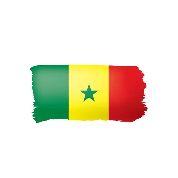 Bandeira do Senegal, ilustração vetorial sobre fundo branco . — Vetor de Stock