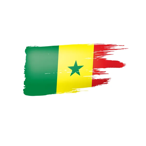 Bandeira do Senegal, ilustração vetorial sobre fundo branco . — Vetor de Stock