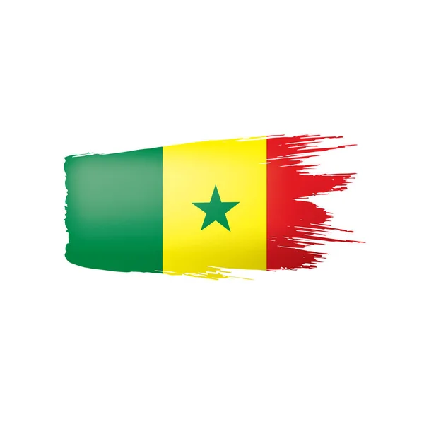 Bandeira do Senegal, ilustração vetorial sobre fundo branco . — Vetor de Stock