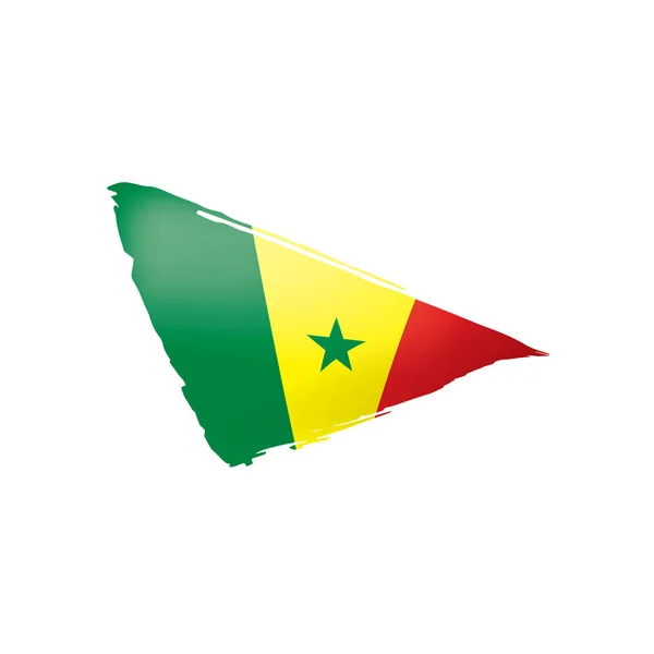 Bandera de Senegal, ilustración vectorial sobre fondo blanco. — Vector de stock