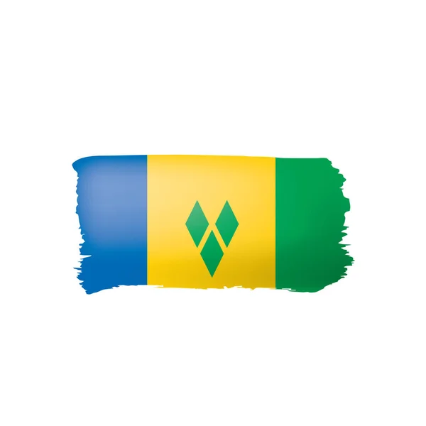 Bandiera Saint Vincent e Grenadine, illustrazione vettoriale su sfondo bianco. — Vettoriale Stock