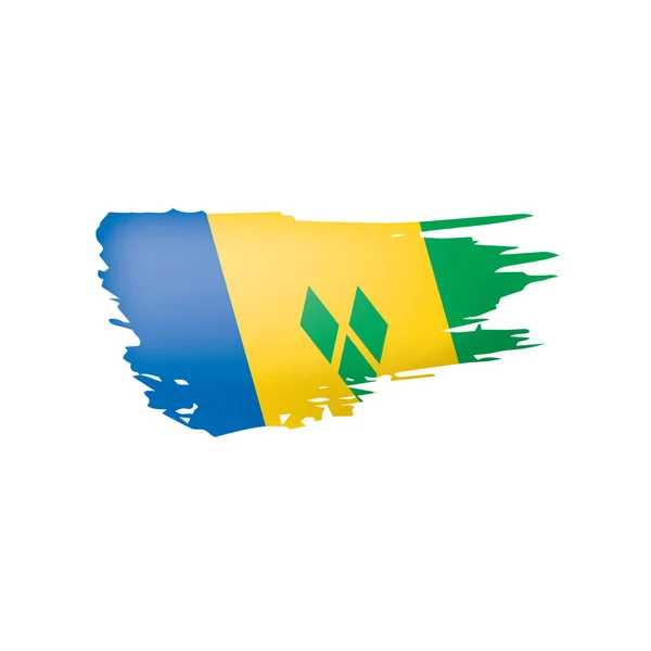 São Vicente e Granadinas bandeira, ilustração vetorial sobre um fundo branco . — Vetor de Stock