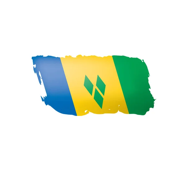 Saint Vincent och Grenadinerna flagga, vektor illustration på en vit bakgrund. — Stock vektor