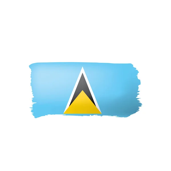Flagge von St. Lucia, Vektorabbildung auf weißem Hintergrund. — Stockvektor