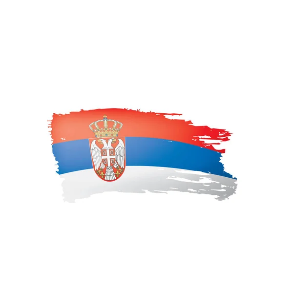 Serbia flag, vector illustration on a white background. — Stock Vector