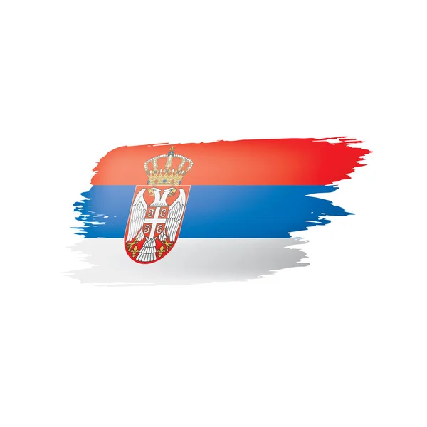 Флаг Сербии, векторная иллюстрация на белом фоне. — стоковый вектор