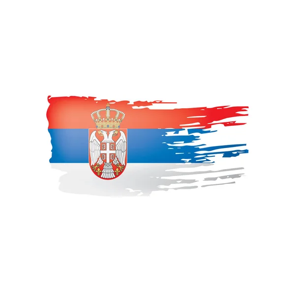 Bandera de Serbia, ilustración vectorial sobre fondo blanco. — Vector de stock