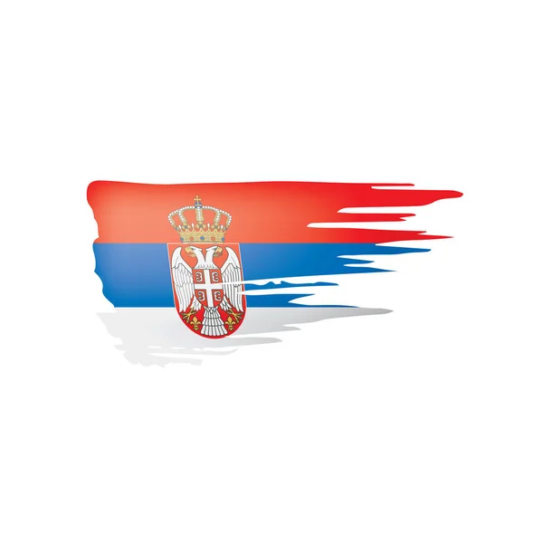 Serbia flag, vector illustration on a white background. — Stock Vector