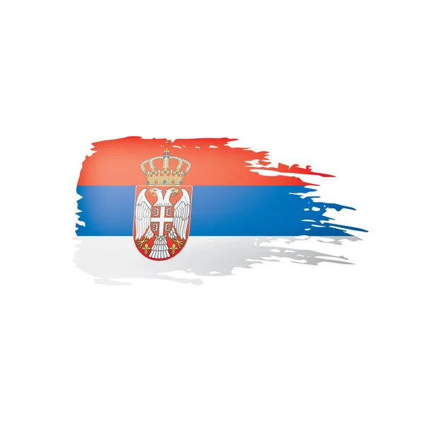 Bandera de Serbia, ilustración vectorial sobre fondo blanco. — Archivo Imágenes Vectoriales