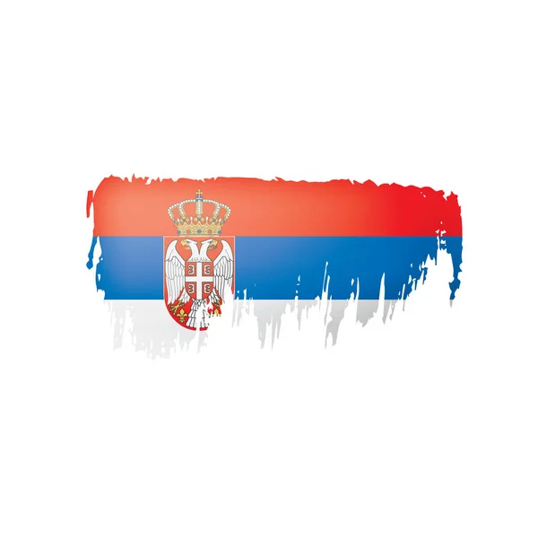 Bandeira da Sérvia, ilustração vetorial sobre um fundo branco . — Vetor de Stock