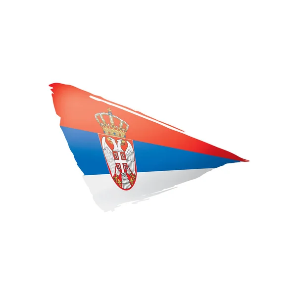 Szerbia zászló, vektor illusztráció fehér alapon. — Stock Vector