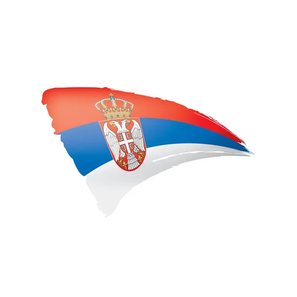 Bandera de Serbia, ilustración vectorial sobre fondo blanco. — Vector de stock