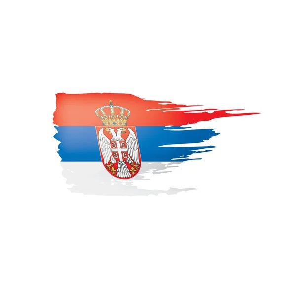 Serbia flag, vector illustration on a white background. — Stock Vector