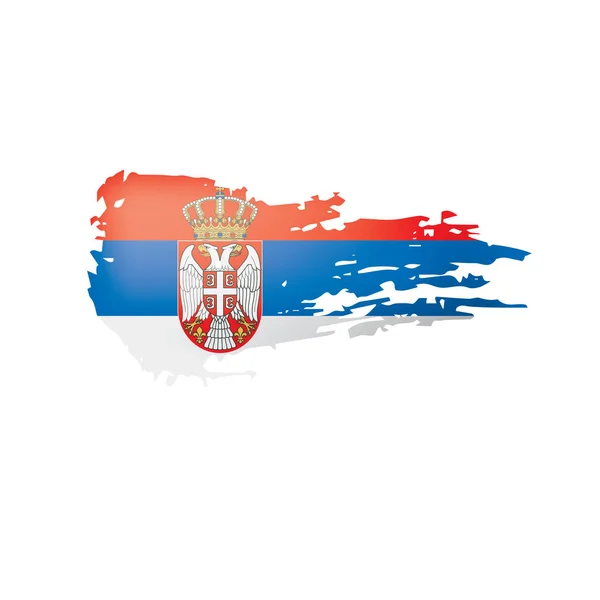 Serbia flag, vector illustration on a white background. — Stock Vector