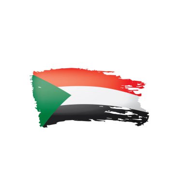 Sudan flag, vector illustration on a white background. clipart