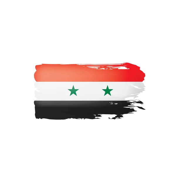 Bandera de Siria, ilustración vectorial sobre fondo blanco . — Archivo Imágenes Vectoriales