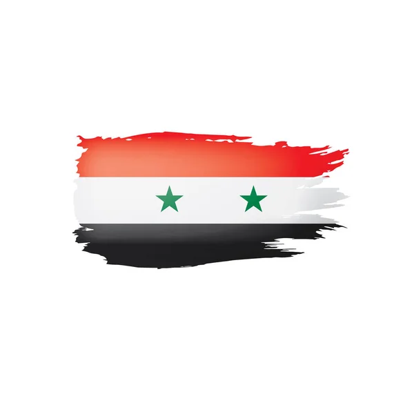 Drapeau de Syrie, illustration vectorielle sur fond blanc . — Image vectorielle