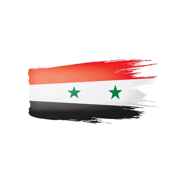 Drapeau de Syrie, illustration vectorielle sur fond blanc . — Image vectorielle