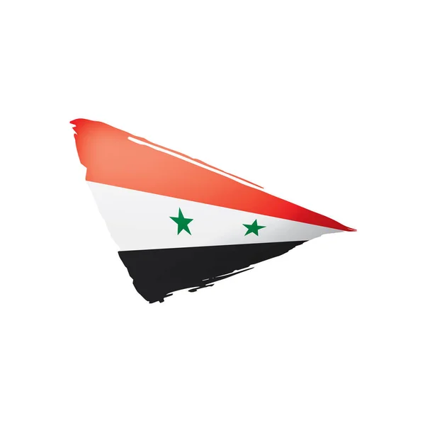 Vlajka Sýrie, vektorové ilustrace na bílém pozadí. — Stockový vektor