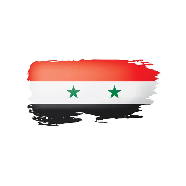 Drapeau de Syrie, illustration vectorielle sur fond blanc . — Image vectorielle