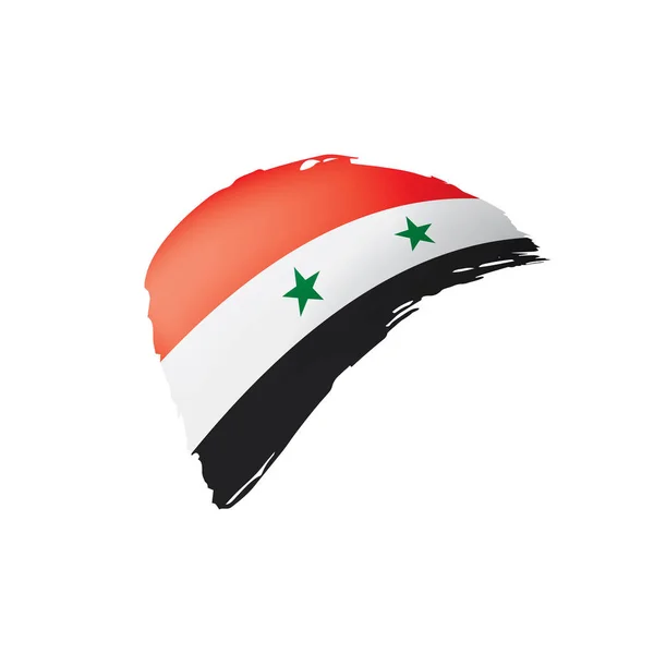 Suriye bayrağı, beyaz bir arka plan üzerinde vektör çizim. — Stok Vektör