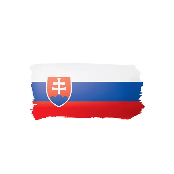 Szlovákia zászló, egy fehér háttér vektor illusztráció. — Stock Vector