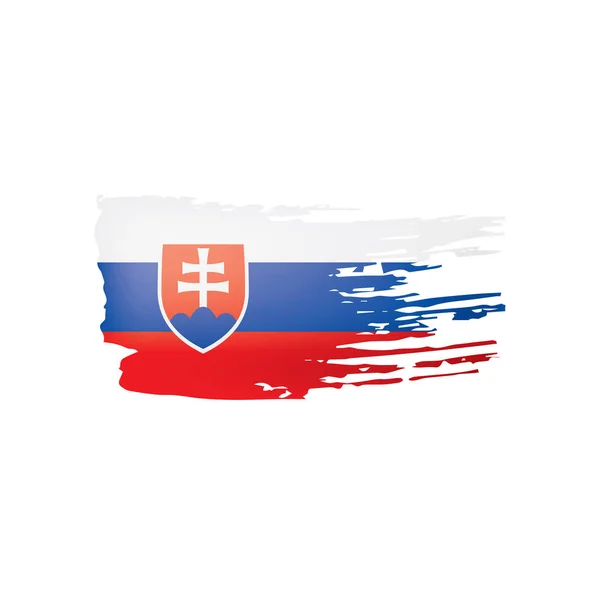 スロバキア国旗、白の背景にベクトル画像. — ストックベクタ