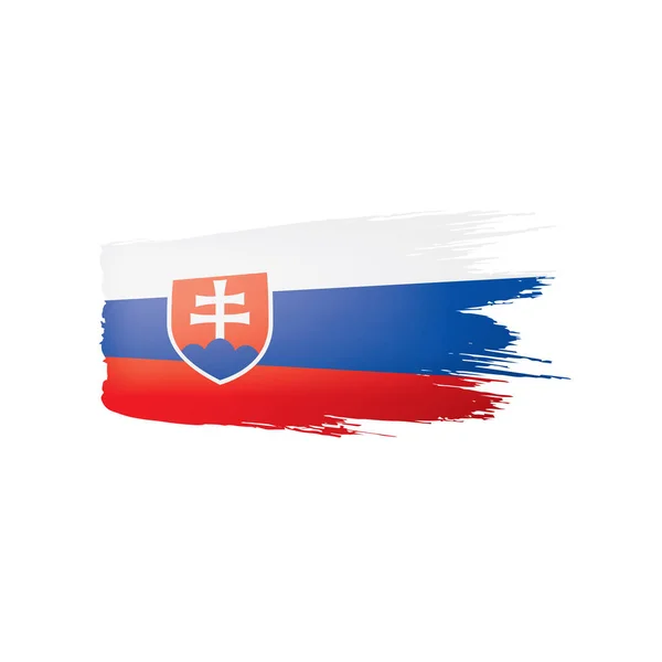 Slovakien flagga, vektorillustration på vit bakgrund. — Stock vektor