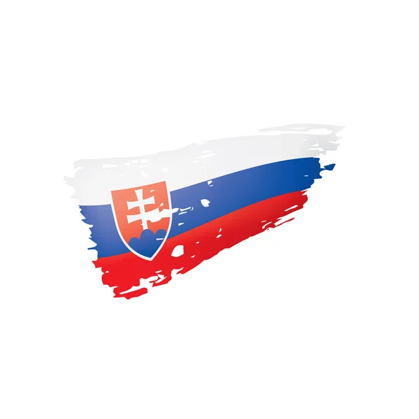 Szlovákia zászló, egy fehér háttér vektor illusztráció. — Stock Vector