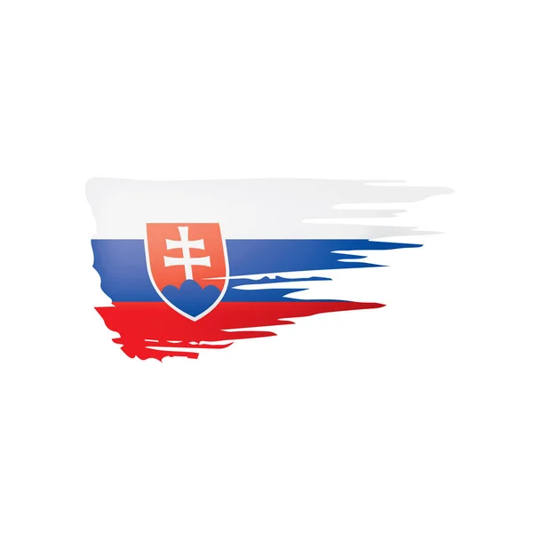 Slovakia flag, vector illustration on a white background. — Stock Vector