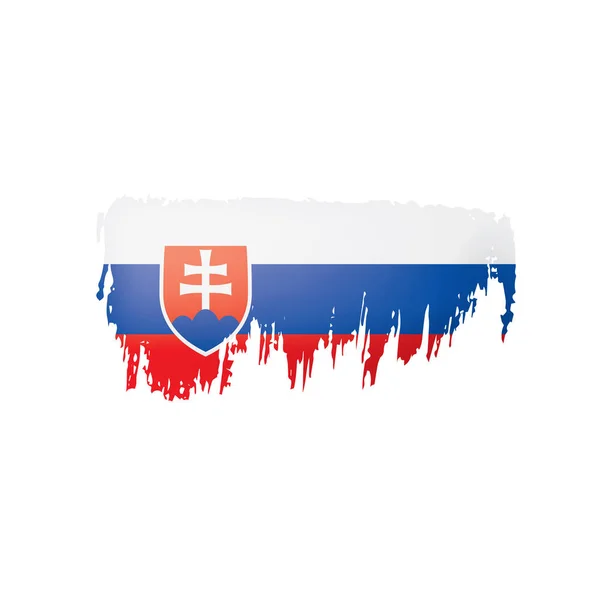 Slovakia flag, vector illustration on a white background. — Stock Vector