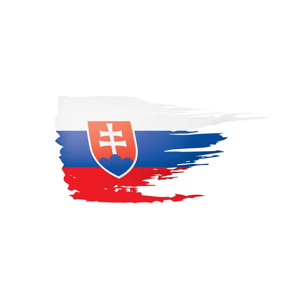 Drapeau Slovaquie, illustration vectorielle sur fond blanc . — Image vectorielle