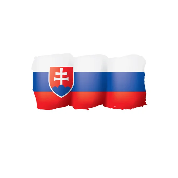 Bandera de Eslovaquia, ilustración vectorial sobre fondo blanco . — Vector de stock