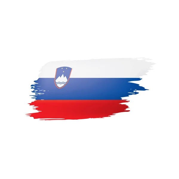 Slovenien flagga, vektorillustration på vit bakgrund. — Stock vektor
