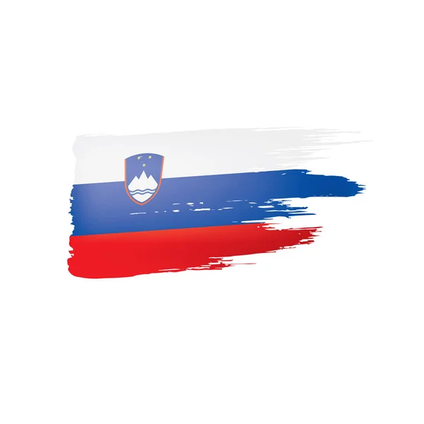 Slovenien flagga, vektorillustration på vit bakgrund. — Stock vektor