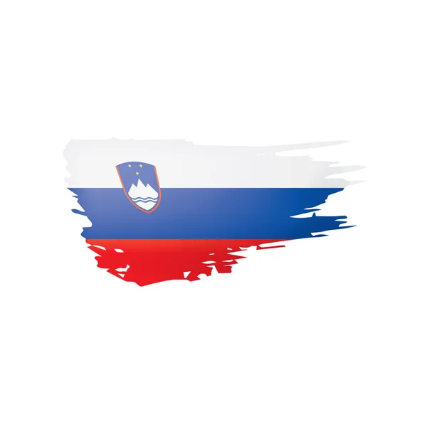 Slowenische Flagge, Vektorabbildung auf weißem Hintergrund. — Stockvektor