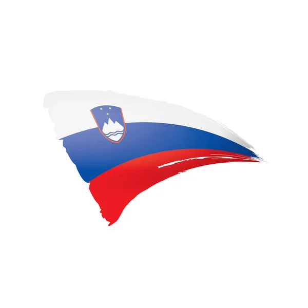 Slovenya bayrağı, beyaz bir arka plan üzerinde vektör çizim. — Stok Vektör