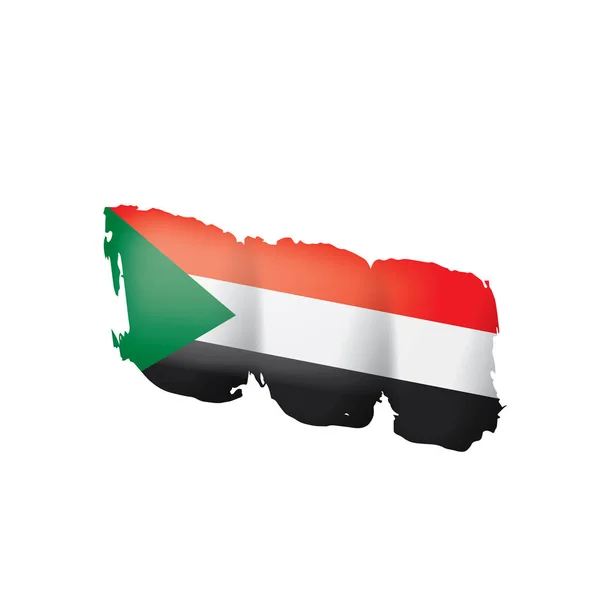 Sudan flag, Vektordarstellung auf weißem Hintergrund. — Stockvektor