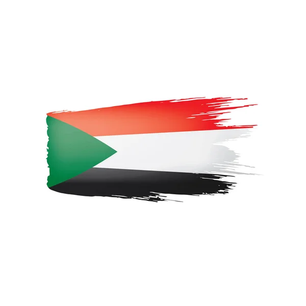 Sudan flag, Vektordarstellung auf weißem Hintergrund. — Stockvektor