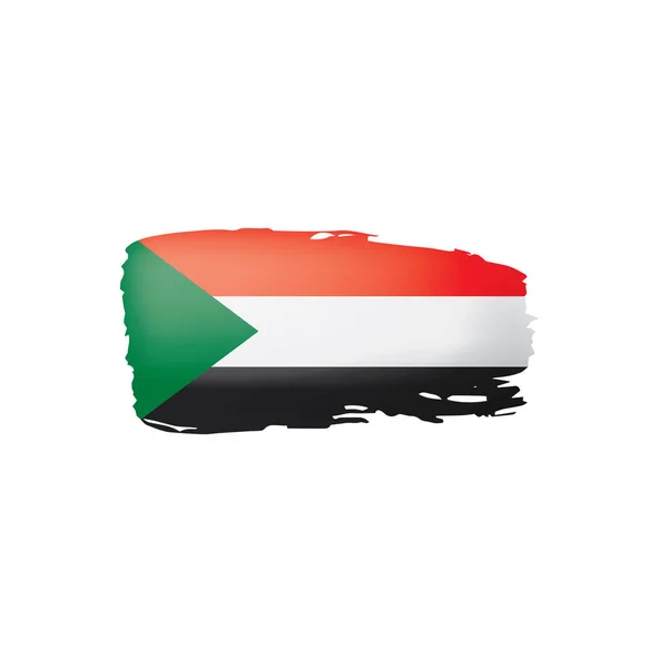 Sudan flag, vector illustration on a white background. — Stock Vector