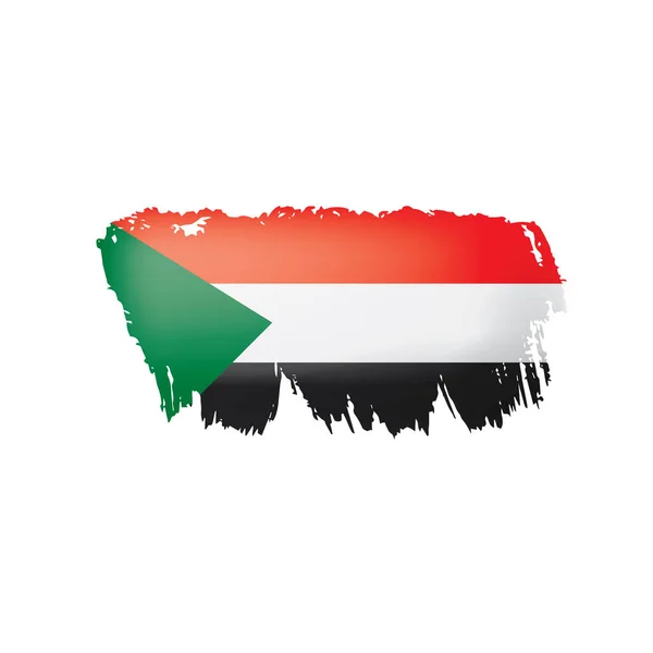 Sudan flag, vector illustration on a white background. — Stock Vector