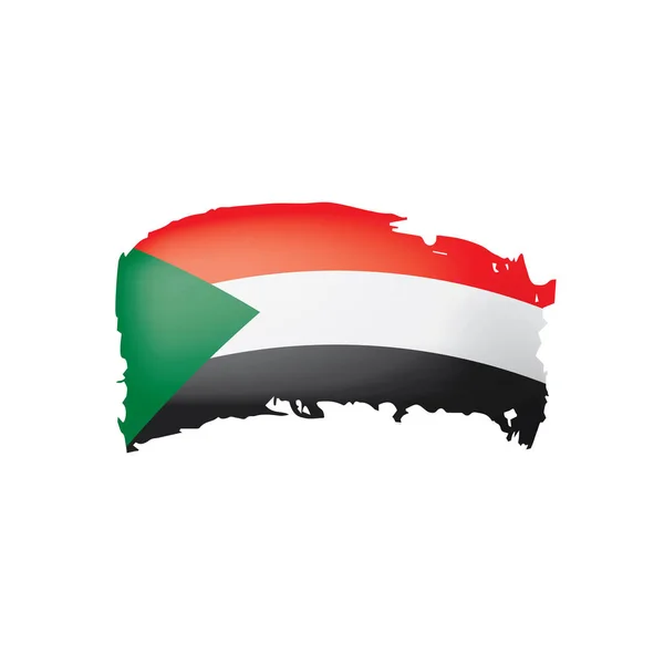 Bandera de Sudán, ilustración vectorial sobre fondo blanco . — Archivo Imágenes Vectoriales