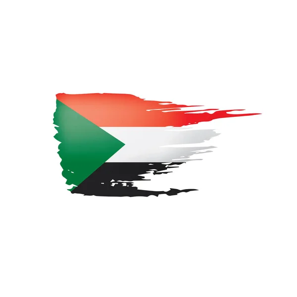 Sudan flag, Vektordarstellung auf weißem Hintergrund. — Stockvektor